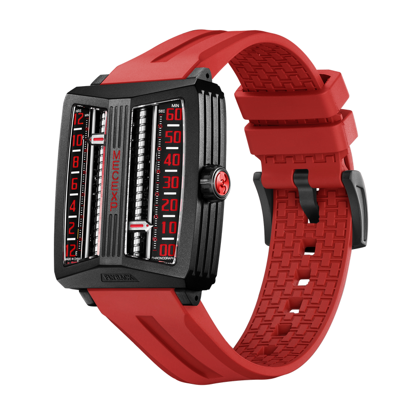 Intricate mechanical watch mechanism with gears and circuit board